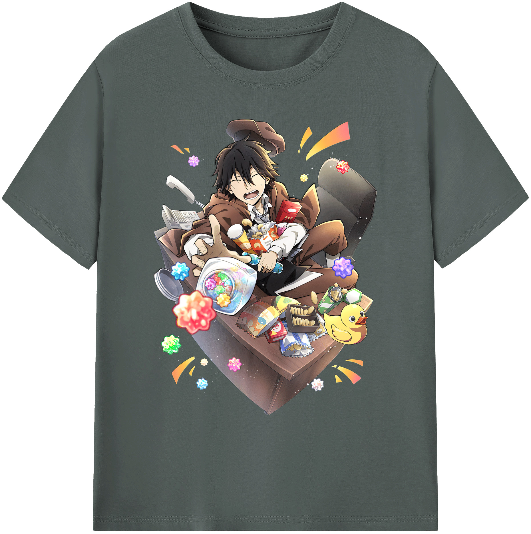 （画像用） 文豪ストレイドッグス Bungo Stray Dogs 綿100％ メンズ半袖Tシャツ｜肌触りやわらか＆通気性